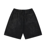Saint m t pants spring/summer s.m washed, distressed, brushed, casual, loose-fit shorts - wholesale single piece