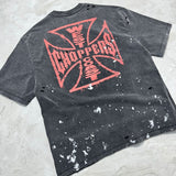 saint m t shirts  s.m collaboration series graphic print crew neck pullover short sleeve t-shirt - wholesale