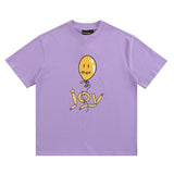 Drew house t shirt spring and summer d@ew smiley balloon pattern round neck pullover short sleeves