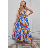 Women's dress - self-produced photos - amazon & wish cross-border - spring sexy backless printed vacation style cami dress
