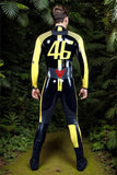Man Latex Catsuits VR46 Name MotoGP Biker