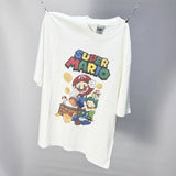 saint m t shirts  s.m. collaboration cartoon graphic crewneck short sleeve t-shirt - wholesale