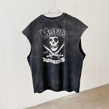 saint m t shirts  s.m. evil spirit pirates limited edition pullover casual tank top - wholesale single piece