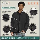 Street stand-up collar jacket distressed men's outwearfall and winteramerican retroboxy short wide tops