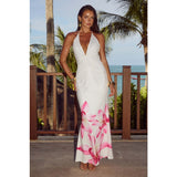 Women's dress - european & american style sexy cami dress - summer print bandeau sleeveless backless ruched bodycon mini dress