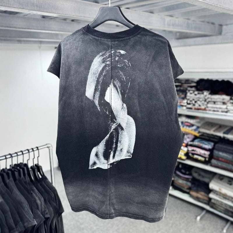 saint m t shirts  s.m. alien graphic crewneck pullover tank top