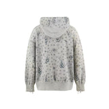 Saint m hoodie fall and winter s.m full printed little spider pattern pullover hooded sweatshirt