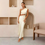 Women's dress: new cross-border sexy skirt, vacation style maxi dress, solid color printed bandeau strap dress, summer women's sexy apparel