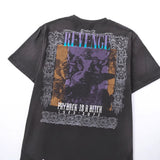 saint m t shirts  s.m character & letter graphic crew neck short sleeve tee