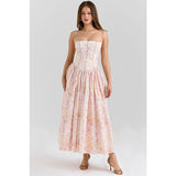 Women's dress - amazon cross-border fashion: elegant, chic, and flattering floral print slip dress - slim fit, figure-flattering, and ethereal