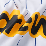 Drew house t-shirt - spring/summer - d@ew letter print striped color block crew neck pullover short sleeve
