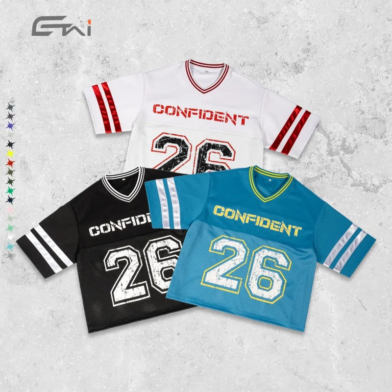 Etai men's clothing short and wide american retro mesh basketball jersey t-shirt high quality fashionable brand contrast color men's short sleeve men's t