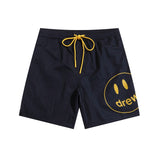 Drew house pants spring/summer d@ew smiley face letter print casual loose beach shorts