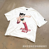 saint m t shirts  s.m cartoon series graphic crewneck pullover short sleeve t-shirt - wholesale