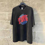 saint m t shirts  s.m earth alphabet graphic crew neck short sleeve t-shirt - wholesale