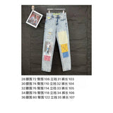 Drew house pants spring & fall d@ew ripped patch pattern casualjeans