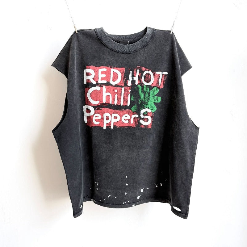 saint m t shirts  s.m red chili band limited edition graphic crewneck tank top