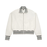 Etai men's clothing color block ribbed cardigan stand collar jacket - trendy brand autumn short oversized premium men's outerwear