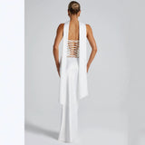 Women's dress - european & american style, amazon cross-border e-commerce, elegant & chic fashionable tie-strap dress for women