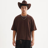 Etai men's premium boxy fit trendy brand pure cotton short-sleeve t-shirt - solid colors available