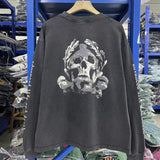 Saint m hoodie - autumn/winter s.m skull print crewneck pullover long sleeve - wholesale