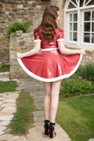 Red Latex Maid Dress