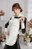 Monochrome Latex Maid Costume Dress