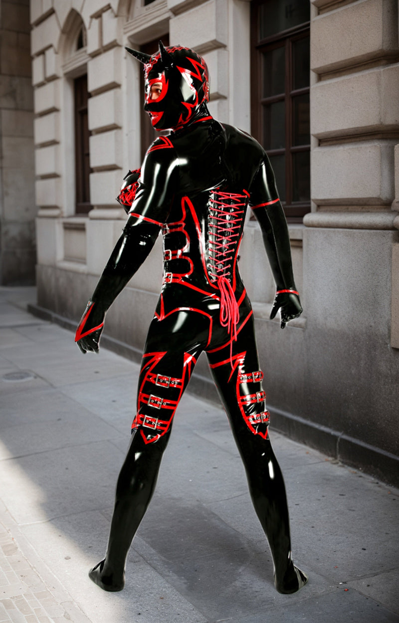 Men Latex Catsuits RuPauled Wonder Suit