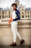 Men Latex Catsuits 'Raglan-Sleeved Color Block Oddity