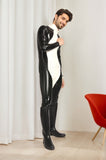 Men Latex Catsuits penguin Back Zipper