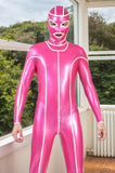 Men Latex Catsuits Hooded Superhero