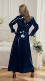 Women Latex Coats Black Double Breasted Latex Full Length