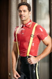 Men Latex Braces For Securing To The Garment Adjustable Straps