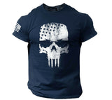 Man T Shirt Printed Straight Sports Green T-shirt