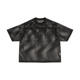 Etai men's apparel trendy sporty boxy short-sleeve t-shirt - summer outerwear, loose fit, breathable men's mesh jersey