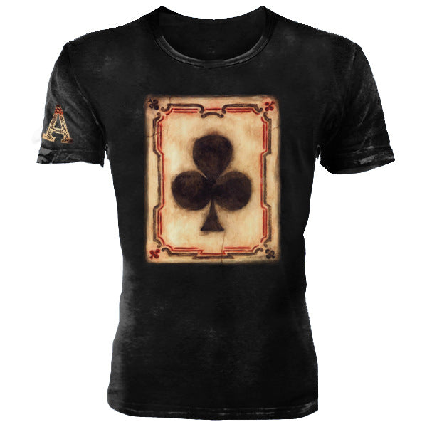Man T Shirt Printed Straight Sports Green T-shirt