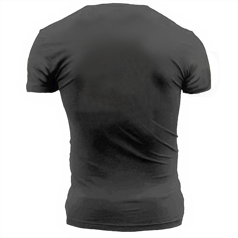 Man T Shirt Summer Youth Cotton Black T-shirt