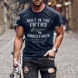 Man T Shirt Cotton round Neck Heat Transfer Patch Short Sleeve Shirt