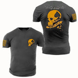 Man T Shirt Loose Sports Navy Blue Youth Cotton
