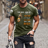 Man T Shirt Cartoon Anime Mesh Loose