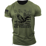 Man T Shirt Cotton Slim-Fit Letter Collarless Ordinary T-shirt