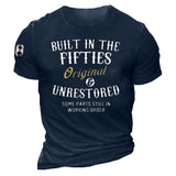 Man T Shirt Cotton round Neck Heat Transfer Patch Short Sleeve Shirt