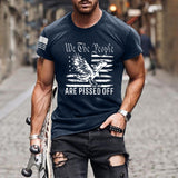 Man T Shirt Cotton Slim-Fit Letter Collarless Ordinary T-shirt