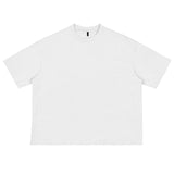 High-quality, pure cotton, short-sleeved, oversized t-shirt in a trendy, european and american style. this heavyweight tee features a drop-shoulder design and is perfect for men