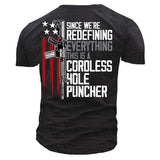 Man T Shirt Cotton round Neck Heat Transfer Patch T-shirt