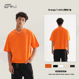 Etai men's apparel cross-border trendy brand short-sleeve solid color t-shirt - high-quality pure cotton men's crew neck undershirt