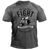 Man T Shirt Spring and Autumn Cotton Sports Black Youth Letter Loose T-shirt
