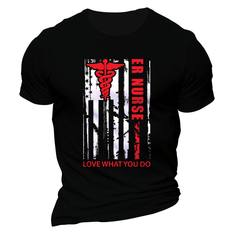 Man T Shirt Cotton round Neck Heat Transfer Patch Short Sleeve Shirt