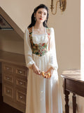 Betty Draper Valentine's Day Dress Spring and Autumn Retro Dress Gentle Flower Skirt Fairy Dress