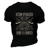 Man T Shirt Cotton round Neck Heat Transfer Patch Short Sleeve Shirt